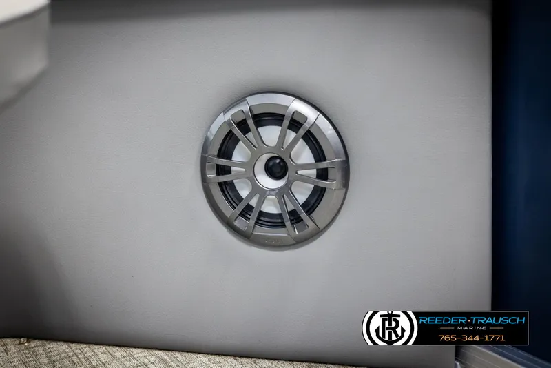 Slide: The Image of 2024 Avalon VEN QF speaker detail with Reeder-Trausch branding. - 42