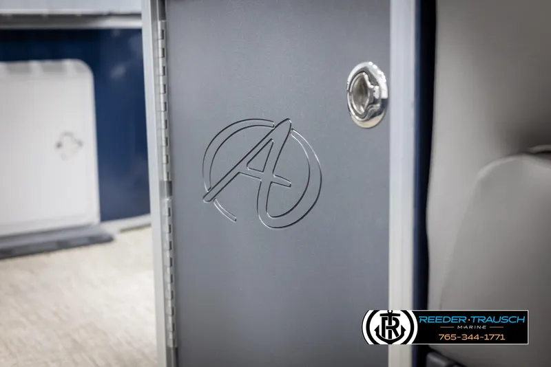 Slide: The Image of 2024 Avalon VEN QF interior detail with logo and lock mechanism. - 46