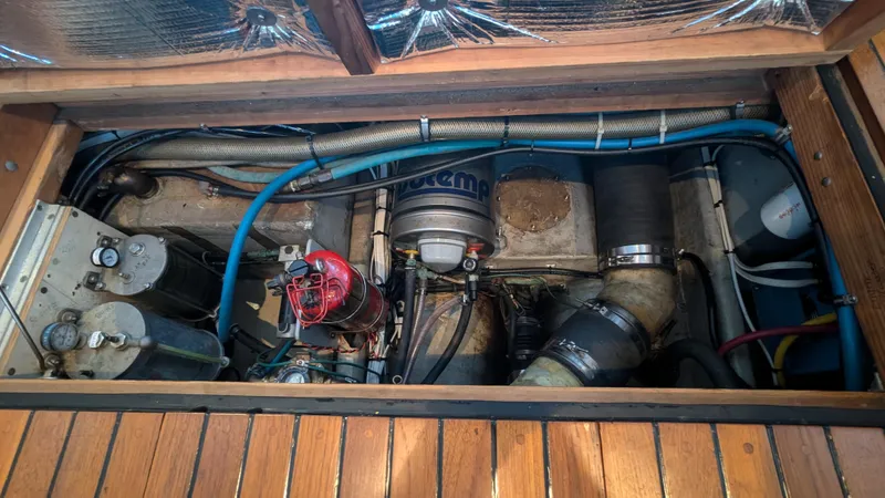 Slide: The Image of Stanley Downeast Lobster Boat Lobster Yacht Fly Bridge Cruiser 1990 - 57