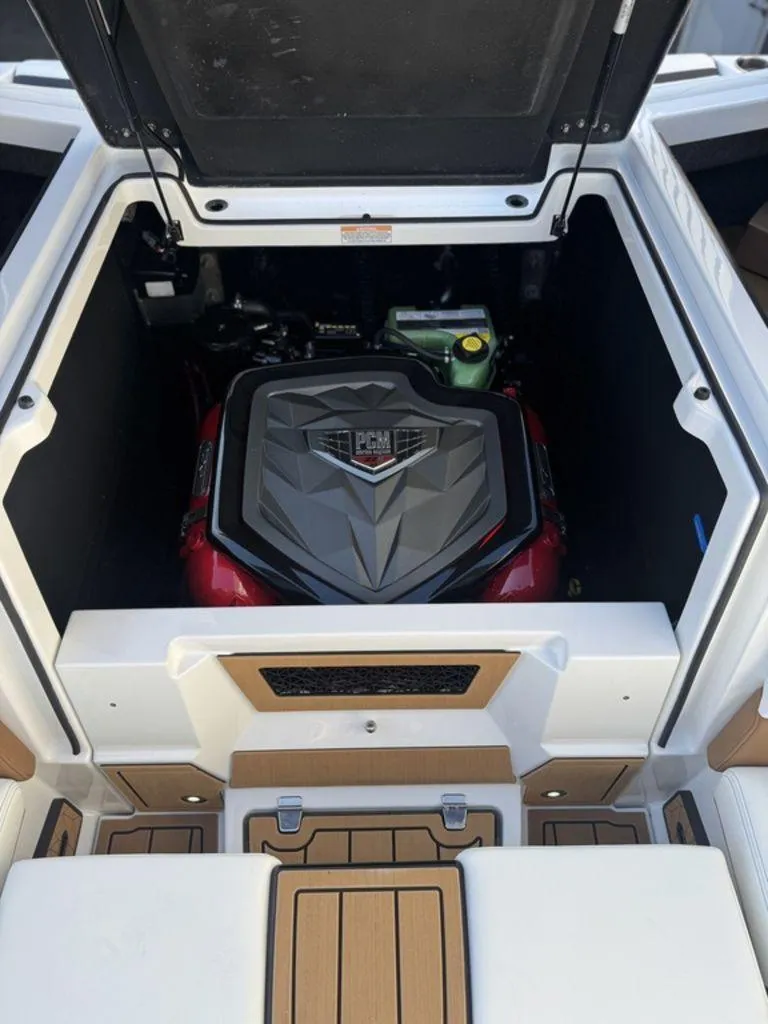 Slide: The Image of 2025 Nautique Super Air Nautique G25 engine compartment with PCM engine. - 9
