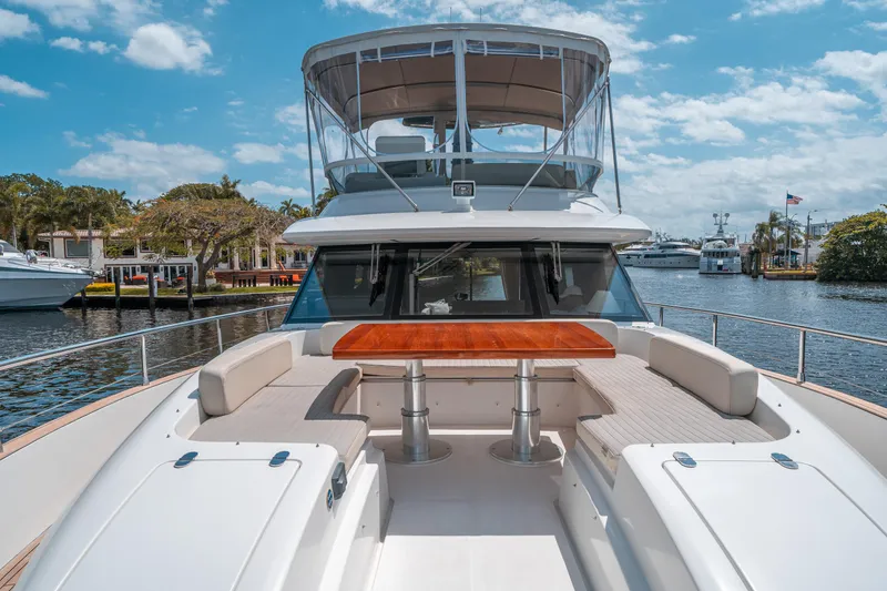 Slide: The Image of Azimut Magellano 53 yacht, 2018 model, featuring spacious deck and seating area. - 45