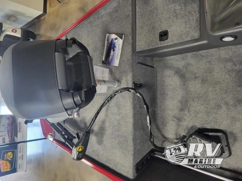 Slide: The Image of 2024 CL XL BASSTRKCLXL boat interior with seat and control panel at RV Marine & Outdoor. - 4