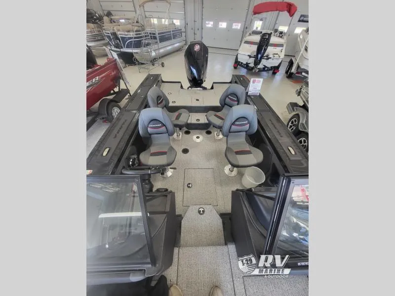 Slide: The Image of 2024 Targa V19 boat interior with four seats in showroom. - 3