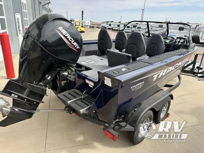 Slide: The Image of 2025 Targa 18 boat with Mercury engine at RV Marine & Outdoor dealership. - 12