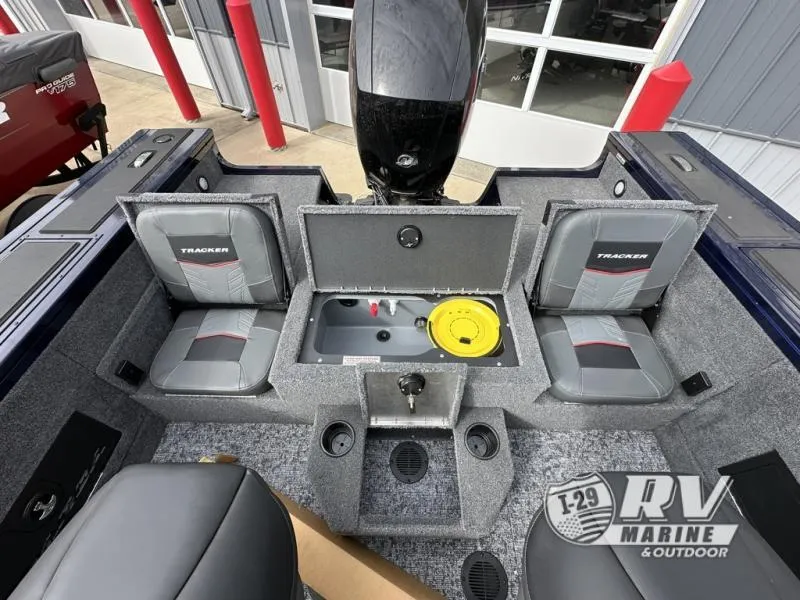 Slide: The Image of 2025 Targa 18 boat interior with seating and storage compartments. - 6