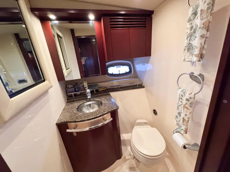 Slide: The Image of Luxurious bathroom in 2006 Sea Ray 48 Sundancer yacht with modern fixtures. - 22