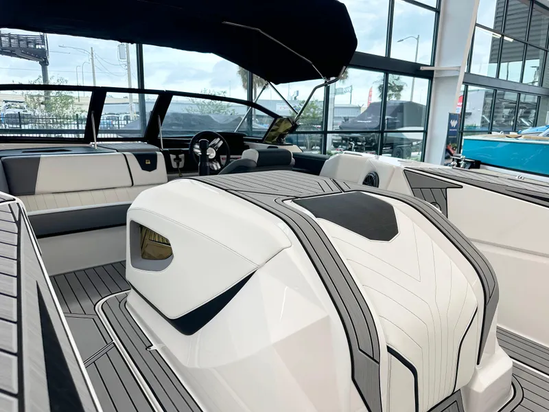 Slide: The Image of 2025 Nautique Ski boat interior with sleek design and modern features. - 8