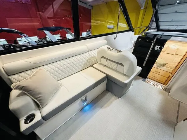 Slide: The Image of Luxurious interior of 2025 Regal 36 Grande Coupe with elegant seating and modern design. - 33