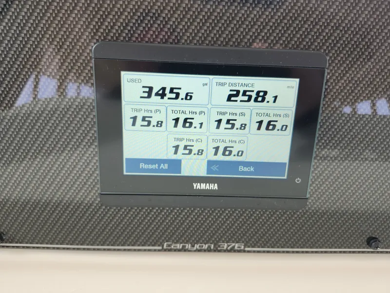 Slide: The Image of Built-in microwave in 2023 Grady-White Canyon 376 boat interior. - 44