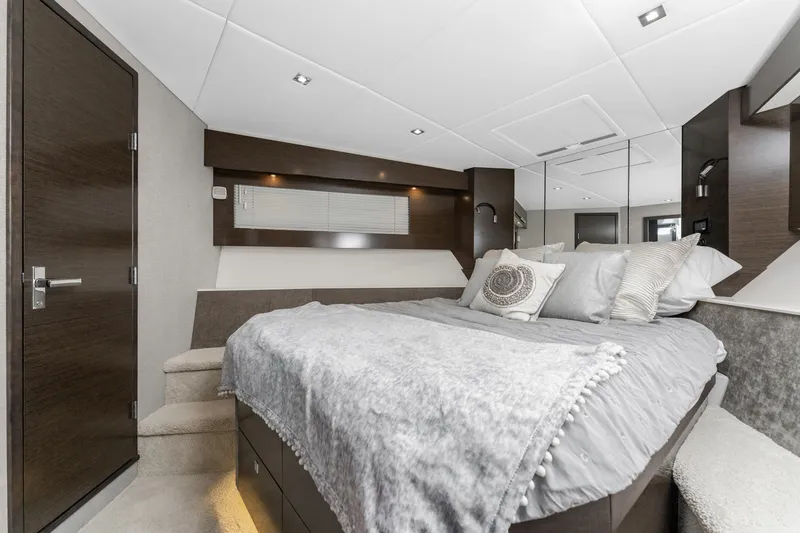 Slide: The Image of Luxurious bedroom interior of 2018 Cruisers Yachts 50 Cantius with modern design. - 24