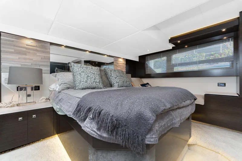 Slide: The Image of Luxurious bedroom interior of 2018 Cruisers Yachts 50 Cantius with modern decor. - 8