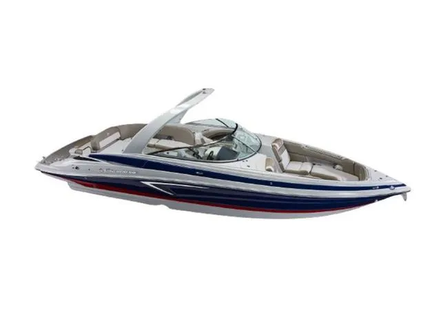 Slide: The Image of 2024 Crownline 290 SS boat with sleek design and modern features. - 13