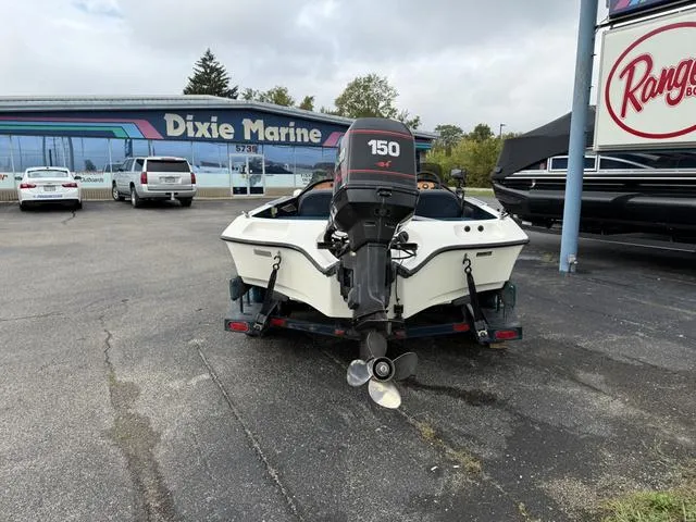 Slide: The Image of 1995 Ranger 482VS boat with 150 HP motor at Dixie Marine dealership. - 7