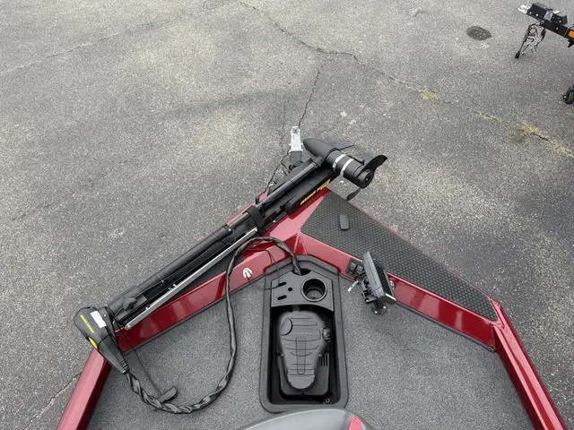 Slide: The Image of 2019 Ranger RT178 boat deck with trolling motor and storage compartment. - 3