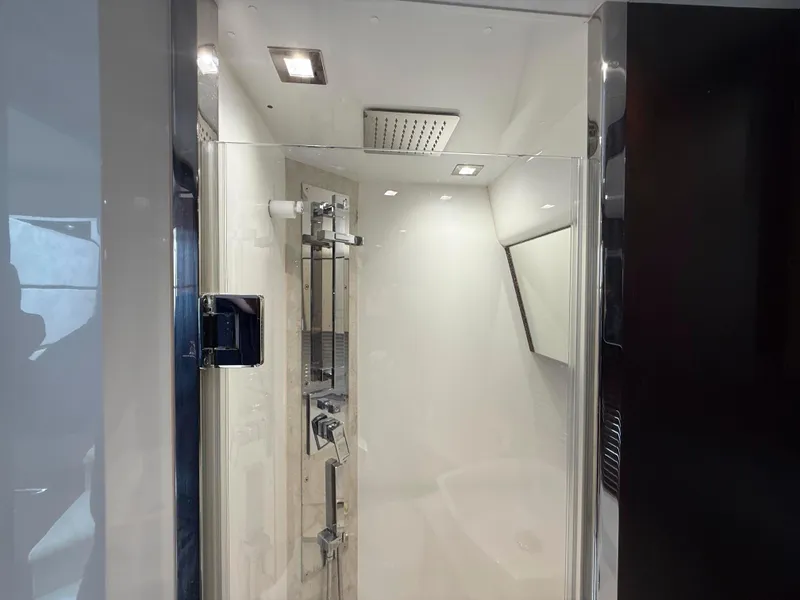 Slide: The Image of Luxurious shower in 2018 Galeon 560 Sky yacht, featuring modern fixtures and sleek design. - 40