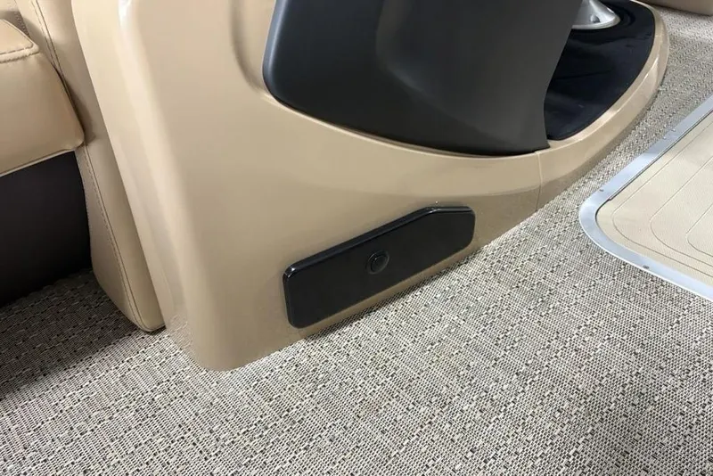 Slide: The Image of 2025 Barletta C22QC interior detail with beige and black accents. - 12