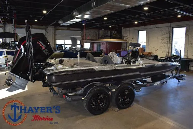 Slide: The Image of 2023 Bass Cat Puma STS boat in showroom at Thayer's Marine. - 40