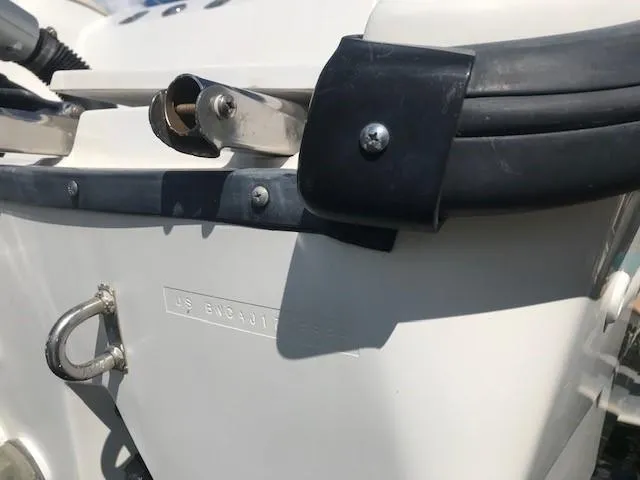 Slide: The Image of Close-up of a 1998 Boston Whaler 260 Outrage boat detail. - 39