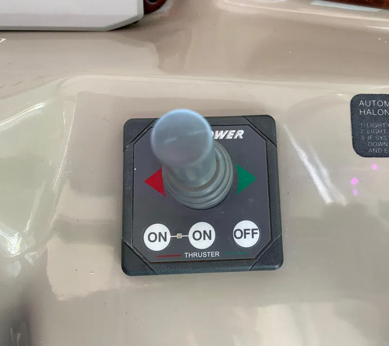 Slide: The Image of Joystick control panel on 2007 Sea Ray 340 Sundancer boat. - 17