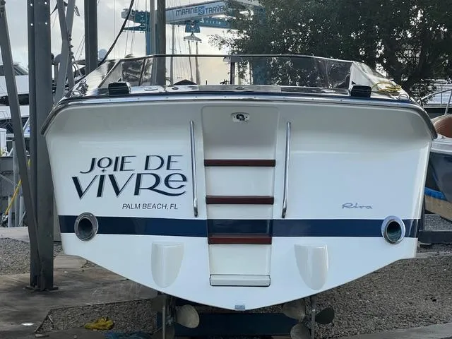 Slide: The Image of 1977 Riva 310 boat named "Joie de Vivre" in Palm Beach, FL. - 12