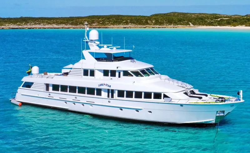 Slide: The Image of LONE STAR 130' Hatteras 1995 M/Y - 0