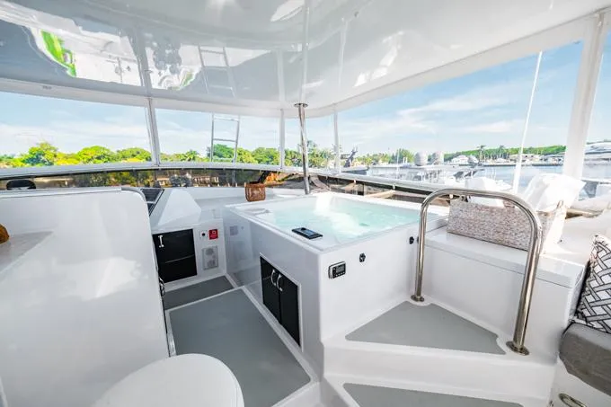 Slide: The Image of Flybridge Access to Hot Tub - 85