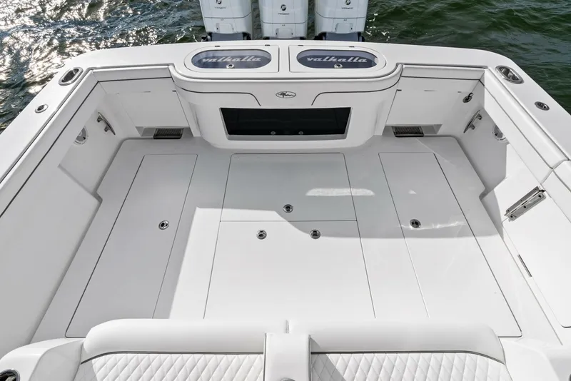 Slide: The Image of 2025 Valhalla Boatworks V-46 deck, featuring spacious layout and modern design. - 3