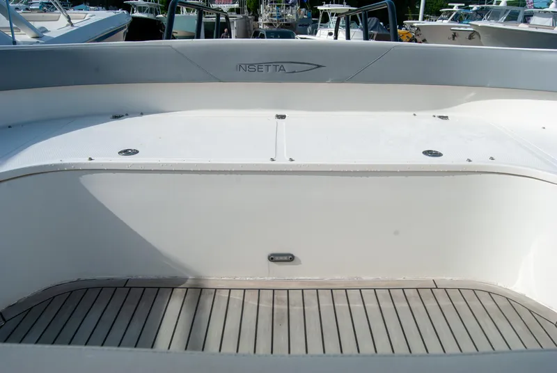 Slide: The Image of 2014 Insetta i45C boat deck with sleek design and spacious layout. - 19