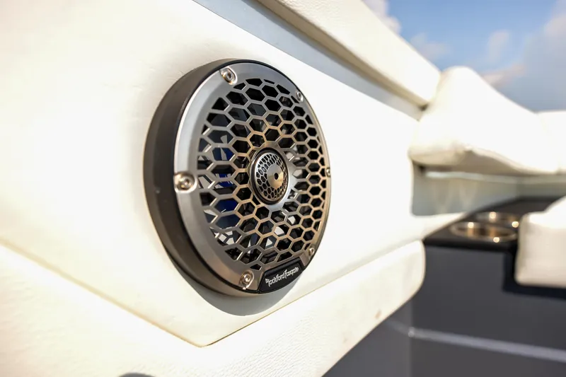 Slide: The Image of Speaker detail on 2023 Cruisers Yachts 42 GLS OB, featuring modern design and premium audio. - 22