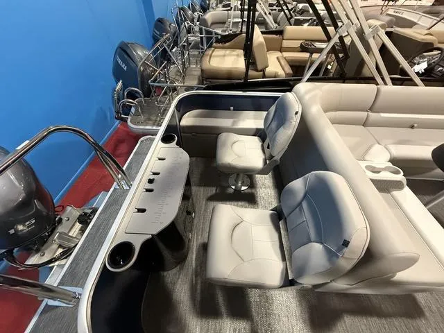 Slide: The Image of 2025 Godfrey Pontoons Xperience 2286 FSX interior with seating and console. - 17
