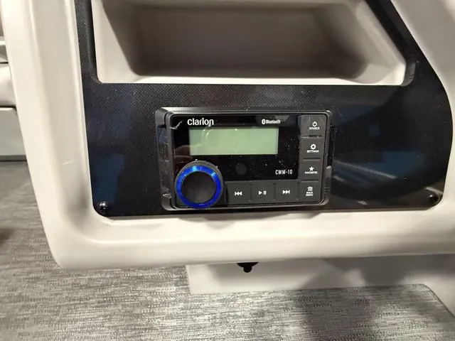 Slide: The Image of Clarion Bluetooth stereo system in 2025 Godfrey Pontoons Xperience 2286 FSX. - 19
