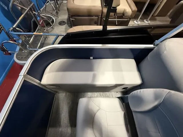 Slide: The Image of Interior seating of 2025 Godfrey Pontoons Xperience 2286 FSX, featuring modern design and comfort. - 20