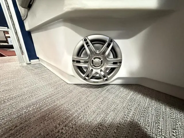 Slide: The Image of 2025 Godfrey Pontoons Xperience 2286 FSX speaker detail on textured flooring. - 23