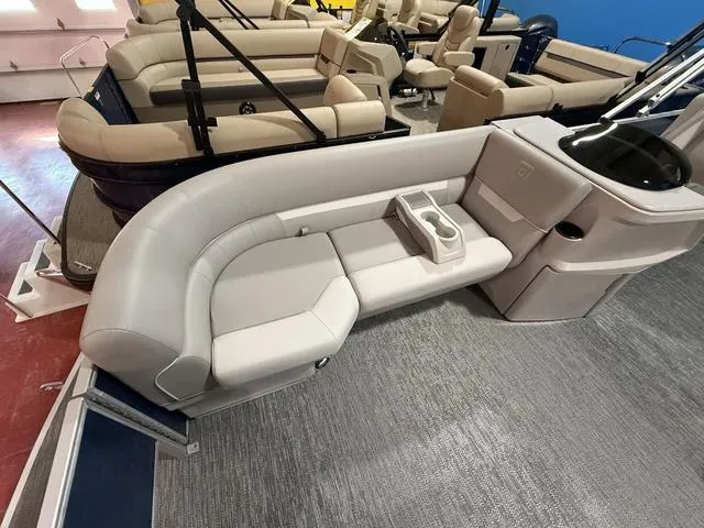 Slide: The Image of 2025 Godfrey Pontoons Xperience 2286 FSX interior seating with cup holders. - 9