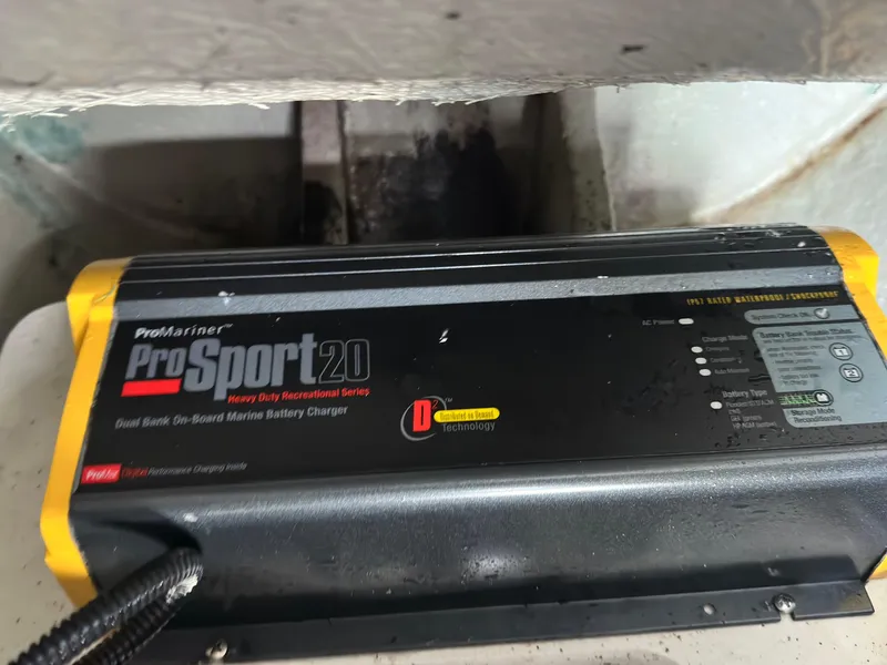 Slide: The Image of ProMariner ProSport 20 marine battery charger in a 2020 Crownline E235XS boat. - 24