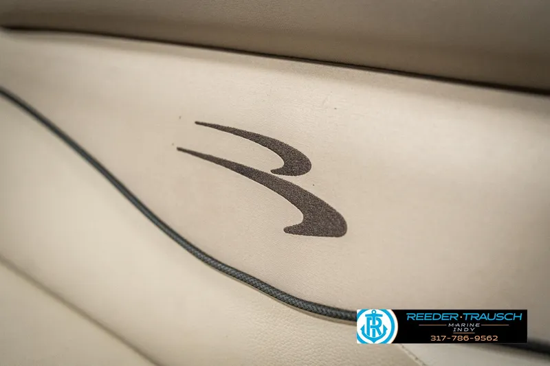 Slide: The Image of Bennington 21 SLX 2019 boat interior with logo detail. - 41