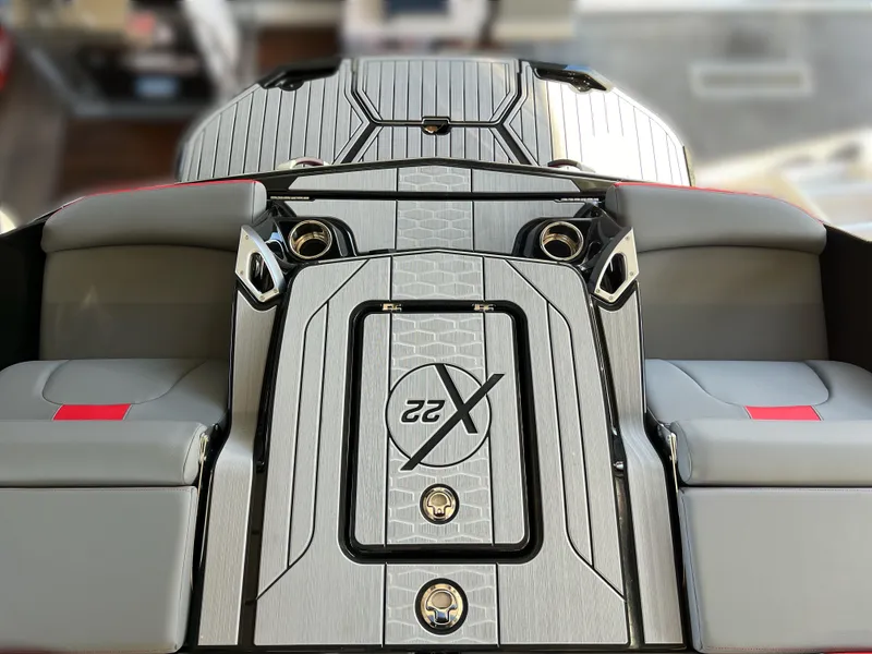 Slide: The Image of 2025 MasterCraft X22 boat deck with sleek design and modern features. - 5