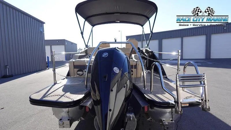 Slide: The Image of 2020 Barletta L23UC pontoon boat with outboard motor at Race City Marine. - 4