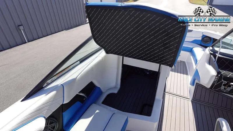 Slide: The Image of Interior of 2019 Nautique Super Air Nautique GS20 boat with Race City Marine logo. - 26