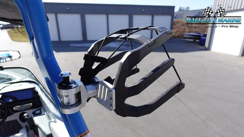 Slide: The Image of 2019 Nautique Super Air Nautique GS20 wakeboard rack on blue tower. - 42