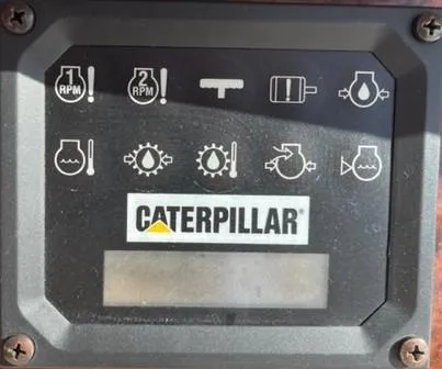 Slide: The Image of Caterpillar engine control panel on 2001 Sea Ray Sundancer 540 yacht. - 47