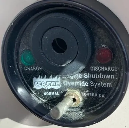 Slide: The Image of Sea-Fire engine shutdown override system on 2001 Sea Ray Sundancer 540 yacht. - 48