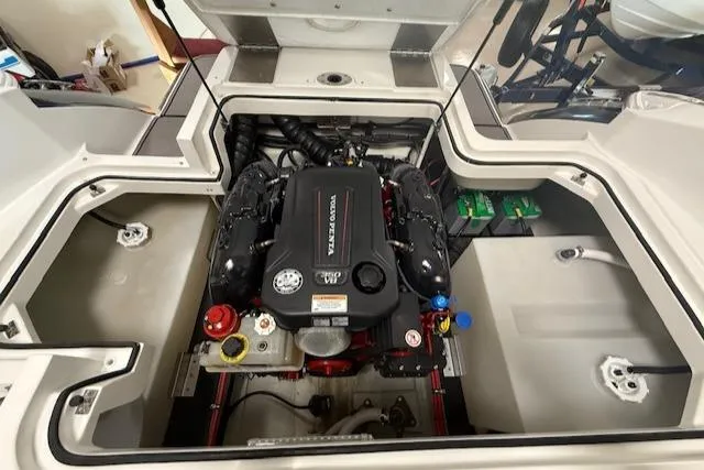 Slide: The Image of 2017 Cobalt R3 WSS Surf engine compartment with Volvo Penta engine. - 9