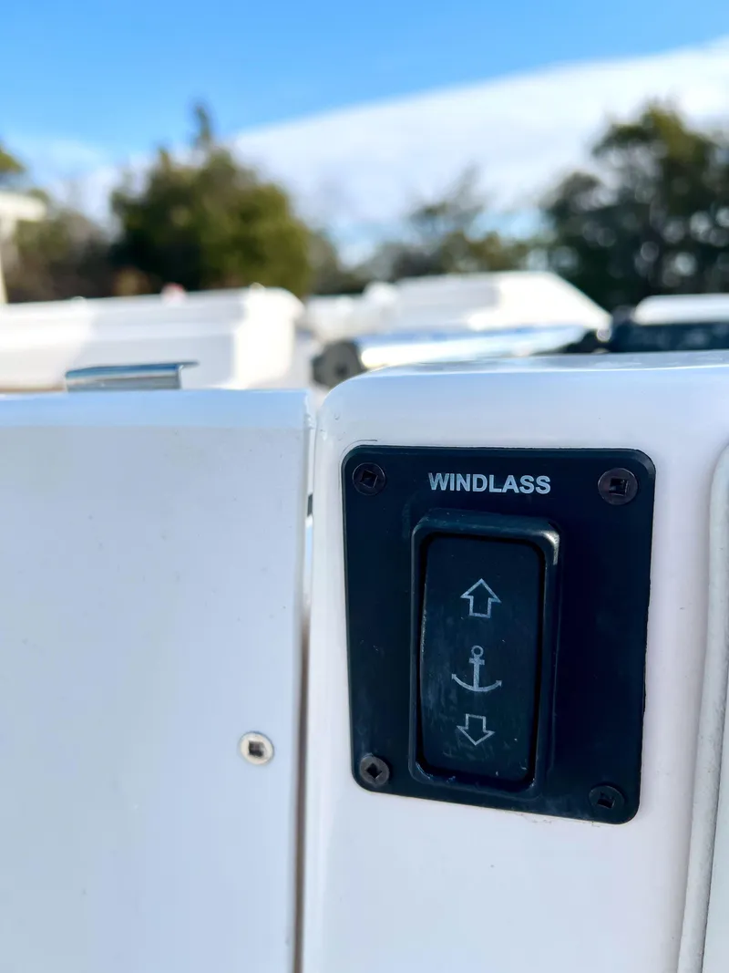 Slide: The Image of Windlass control on 2023 Solara S-250 DC boat, outdoors. - 29