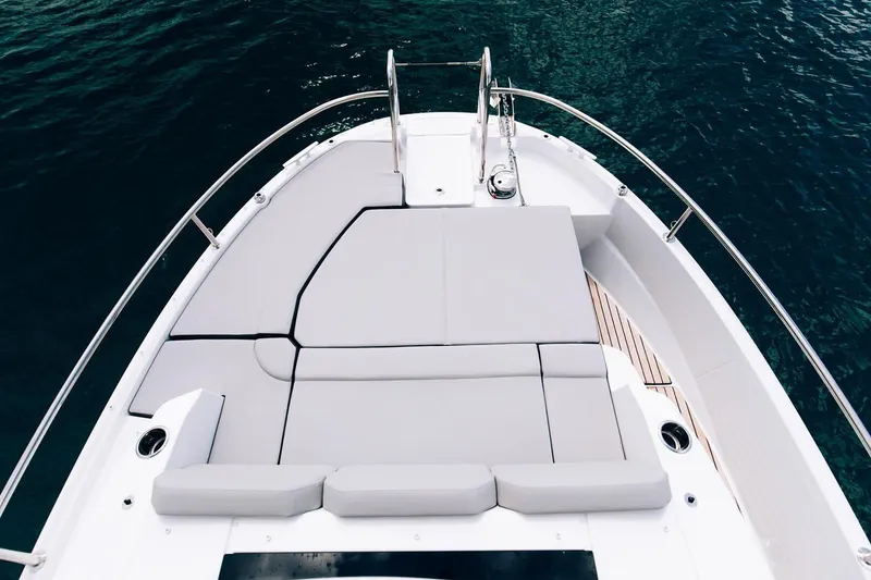 Slide: The Image of 2025 Jeanneau NC 895 Sport Series 2 boat deck with stainless steel fittings. - 6