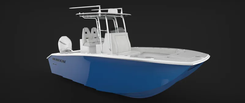 The Image of 2025 BlueCat 21 CC boat with sleek blue hull and modern design. - 0