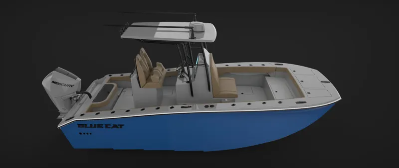 Slide: The Image of 2025 BlueCat 21 CC boat with sleek design and modern features. - 5