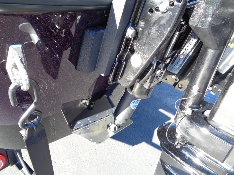 Slide: The Image of Close-up of 2025 Vexus DVX22S boat motor and hardware components. - 20