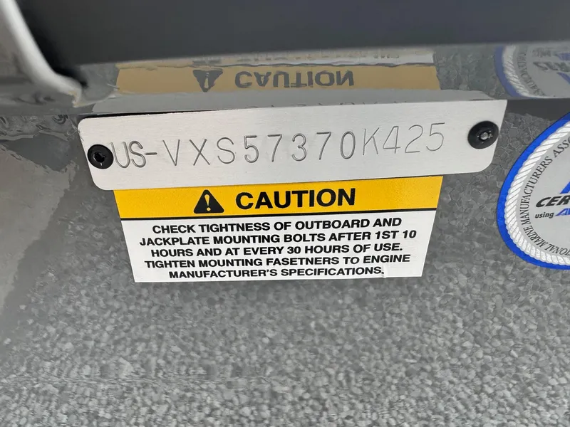 Slide: The Image of Vexus AVX1980 2025 caution label with serial number and maintenance instructions. - 4