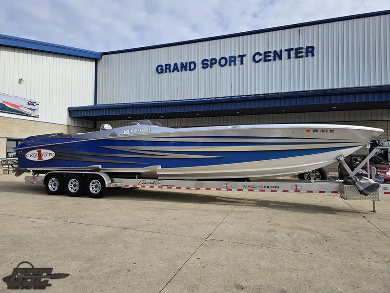 Slide: The Image of 2012 Cigarette 39' Top Gun Unlimited boat at Grand Sport Center. - 13